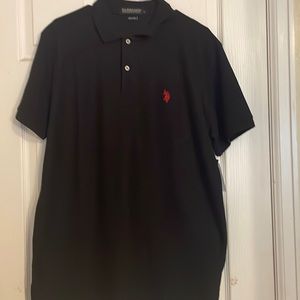 U.S POLO ASSN. Shirt, Black and red